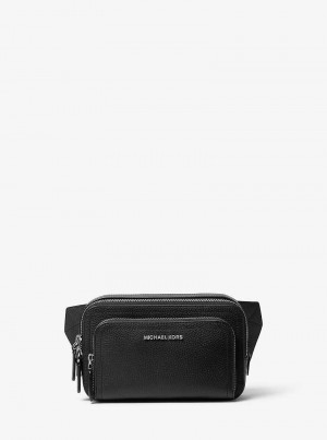 Michaelkors Hudson Small Pebbled Leather Negrii | SN-MK28135
