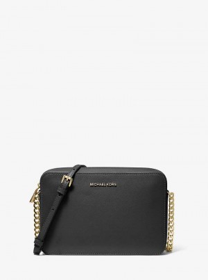 Michaelkors Jet Set Large Saffiano Leather Negrii | SN-MK27262