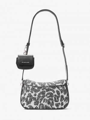 Michaelkors Jet Set Medium Leopard Logo Negrii | SN-MK27137