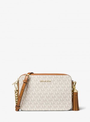 Michaelkors Jet Set Medium Logo Galbeni Deschis | SN-MK27159