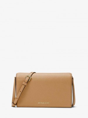 Michaelkors Jet Set Medium Pebbled Leather Front-Flap Maro | SN-MK27178