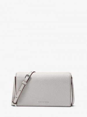 Michaelkors Jet Set Medium Pebbled Leather Gri | SN-MK27190