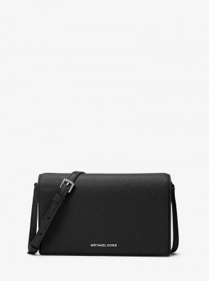 Michaelkors Jet Set Medium Pebbled Leather Negrii | SN-MK27191