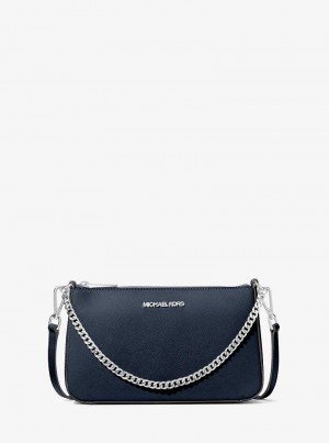 Michaelkors Jet Set Medium Saffiano Leather Bleumarin | SN-MK27200