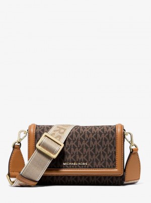Michaelkors Jet Set Small Logo Print Woven Maro | SN-MK27245