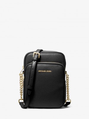 Michaelkors Jet Set Travel Medium Pebbled Leather Negrii | SN-MK27260
