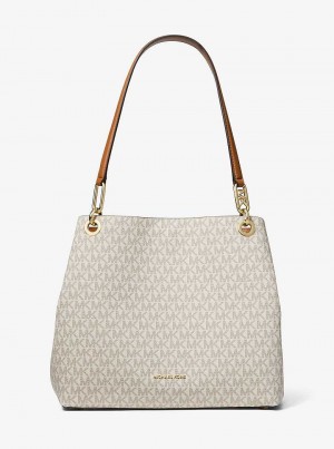 Michaelkors Kensington Large Signature Logo Galbeni Deschis | SN-MK27018