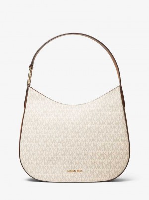 Michaelkors Kensington Large Signature Logo Galbeni Deschis | SN-MK27038