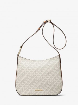 Michaelkors Kensington Large Signature Logo Galbeni Deschis | SN-MK27215