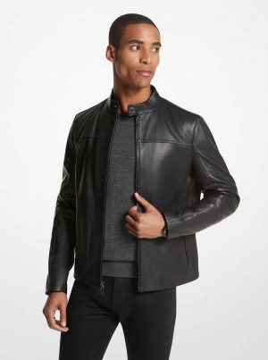 Michaelkors Leather Racer Negrii | SN-MK28090