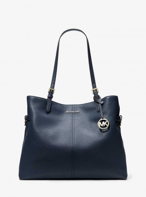 Michaelkors Lenox Large Leather Bleumarin | SN-MK26936