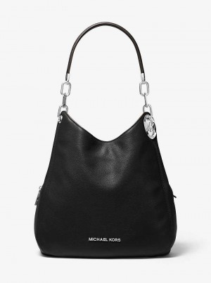 Michaelkors Lillie Large Pebbled Leather Negrii | SN-MK26901