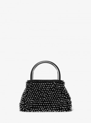 Michaelkors Limited-Edition Rosie Extra-Small Embellished Suede Negrii | SN-MK27059