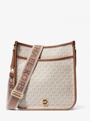 Michaelkors Luisa Large Signature Logo Galbeni Deschis | SN-MK27224