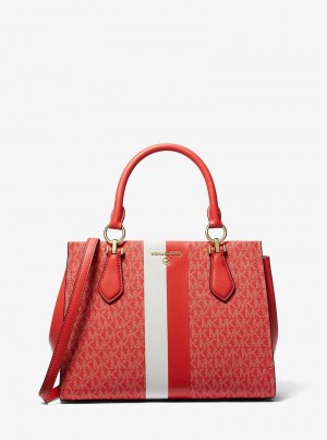 Michaelkors Marilyn Medium Logo Stripe Corai Colorati | SN-MK27324