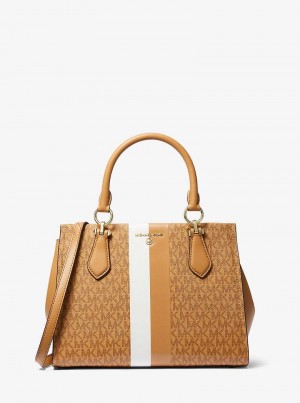 Michaelkors Marilyn Medium Logo Stripe Maro | SN-MK27325