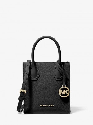 Michaelkors Mercer Extra-Small Pebbled Leather Negrii | SN-MK26868