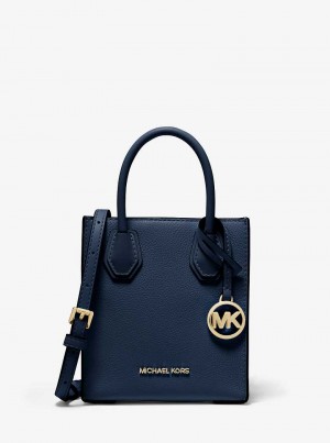 Michaelkors Mercer Extra-Small Pebbled Leather Bleumarin | SN-MK26870