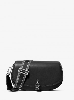 Michaelkors Mila Medium Leather Negrii | SN-MK27202