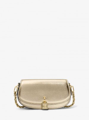 Michaelkors Mila Small Metallic Leather Aurii | SN-MK27053