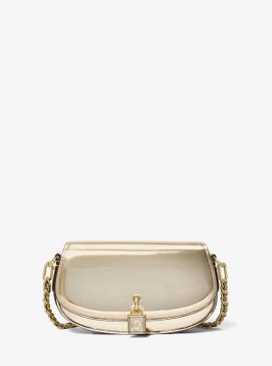 Michaelkors Mila Small Metallic Leather Aurii | SN-MK27067