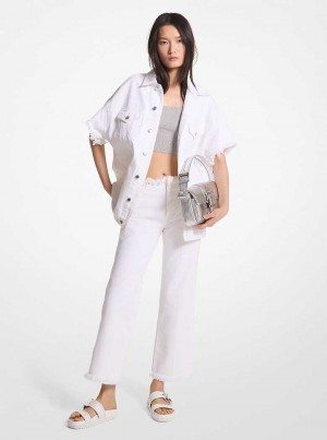 Michaelkors Oversized Frayed Denim Albi | SN-MK26580