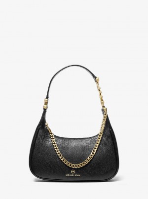 Michaelkors Piper Small Pebbled Leather Negrii | SN-MK26987