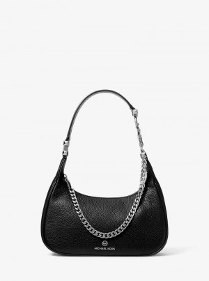 Michaelkors Piper Small Pebbled Leather Negrii | SN-MK26988