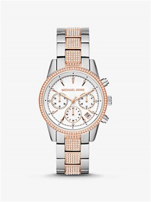 Michaelkors Ritz Pavé Two-Tone Watch Two Tone | SN-MK28404