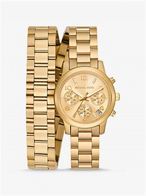 Michaelkors Runway Gold-Tone Wrap Watch Aurii | SN-MK28424