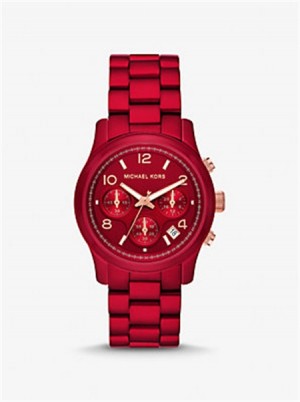 Michaelkors Runway Red-Coated Watch Rosii | SN-MK28327