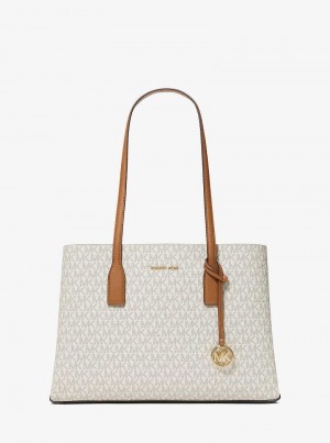 Michaelkors Ruthie Medium Signature Logo Galbeni Deschis | SN-MK26784