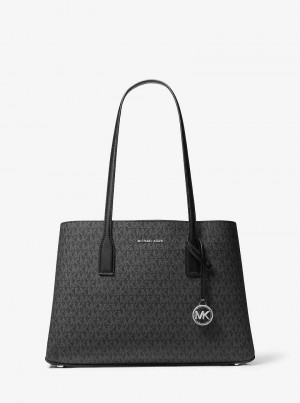 Michaelkors Ruthie Medium Signature Logo Negrii | SN-MK26851