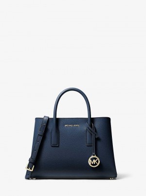 Michaelkors Ruthie Small Pebbled Leather Bleumarin | SN-MK27283