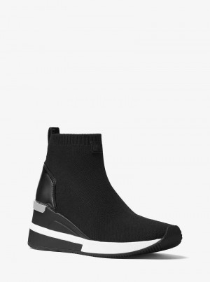 Michaelkors Skyler Stretch-Knit Sock Negrii | SN-MK27485