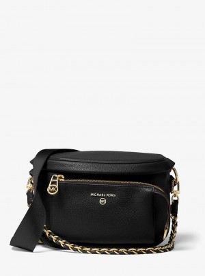 Michaelkors Slater Medium Pebbled Leather Negrii | SN-MK27169