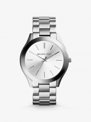 Michaelkors Slim Runway Silver-Tone Argintii | SN-MK28280