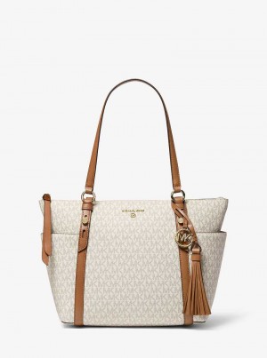 Michaelkors Sullivan Medium Logo Top-Zip Galbeni Deschis | SN-MK26914