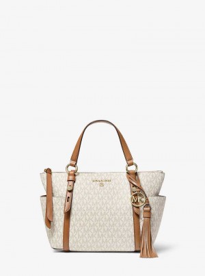 Michaelkors Sullivan Small Logo Top-Zip Galbeni Deschis | SN-MK26897