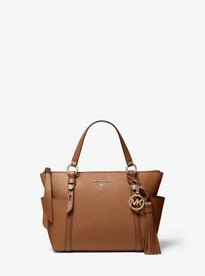 Michaelkors Sullivan Small Saffiano Leather Top-Zip Maro | SN-MK26893