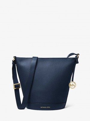 Michaelkors Townsend Medium Pebbled Leather Bleumarin | SN-MK26823