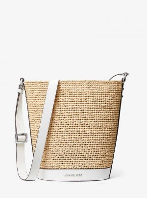 Michaelkors Townsend Medium Straw Bucket Colorati | SN-MK26811