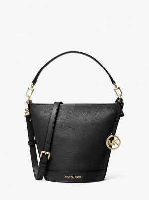 Michaelkors Townsend Small Pebbled Leather Negrii | SN-MK26827