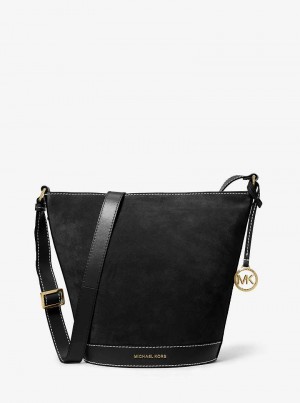Michaelkors Townsend Topstitched Suede Negrii | SN-MK27251