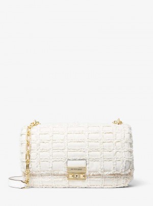 Michaelkors Tribeca Large Frayed Denim Albi | SN-MK27005