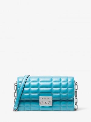 Michaelkors Tribeca Large Leather Convertible Albastri | SN-MK27135