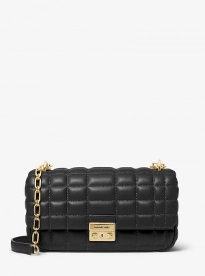 Michaelkors Tribeca Large Quilted Leather Negrii | SN-MK26993