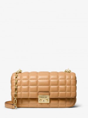 Michaelkors Tribeca Large Quilted Leather Maro | SN-MK26996