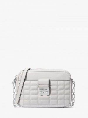 Michaelkors Tribeca Medium Quilted Leather Gri | SN-MK27277