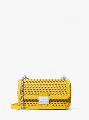 Michaelkors Tribeca Small Hand-Woven Leather Galbeni | SN-MK26944
